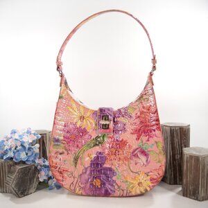 Brahmin Fallon Perennial Melbourne DI Leather Floral Hobo Shoulder Bag NWT